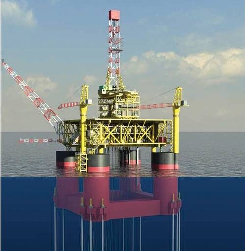 Moho Nord tension leg platform offshore